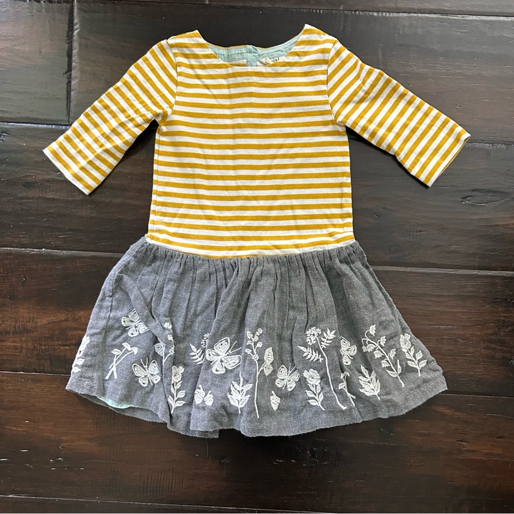 Mini Boden Striped Dress - Size 5/6